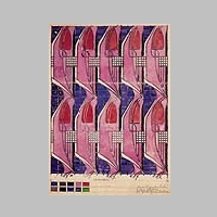 'Tulip and lattice' textile design by Charles Rennie Mackintosh, produced in 1915.jpg
